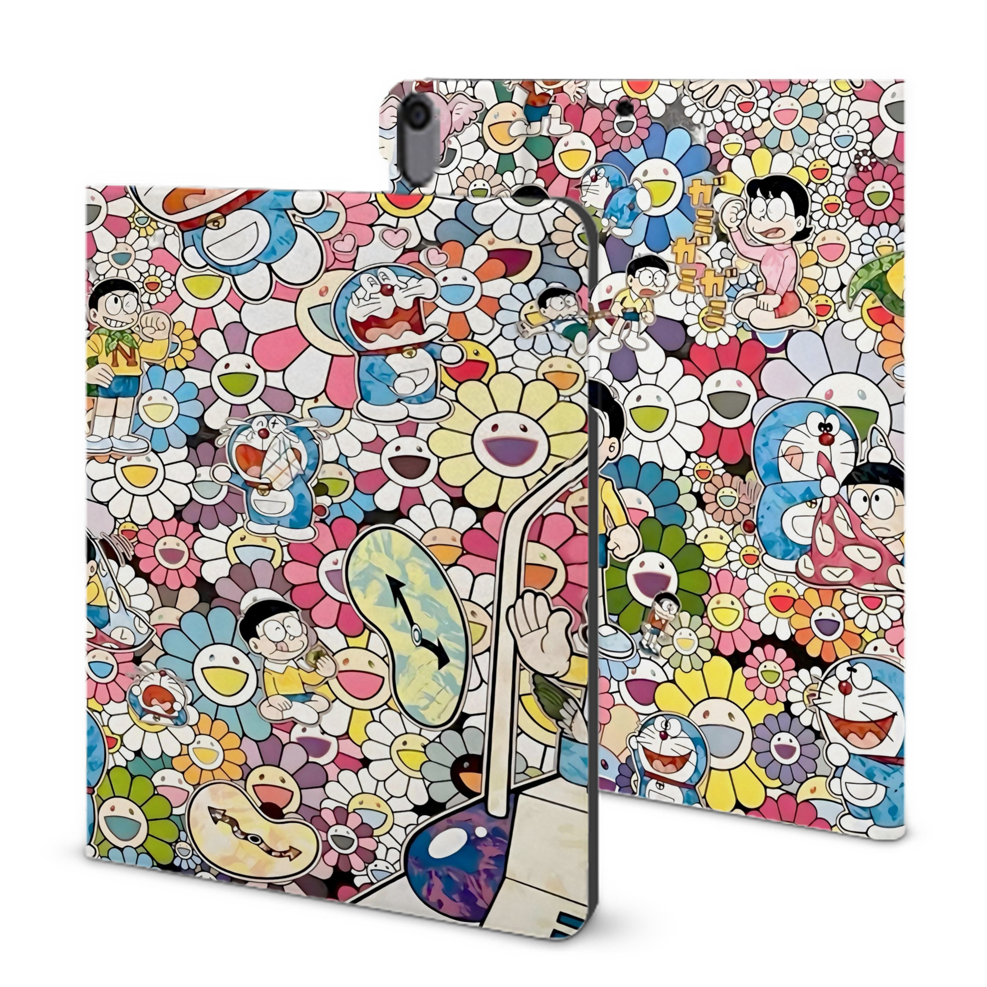 （画像用） ドラえもん Doraemon IPad ケース ブック型 PUレザー TPU 耐衝撃 軽量 薄型 ペン収納なし 全面保護 IPad 各モデル対応